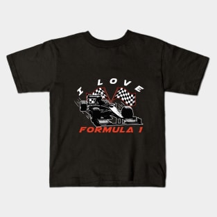 I LOVE F 1 Kids T-Shirt